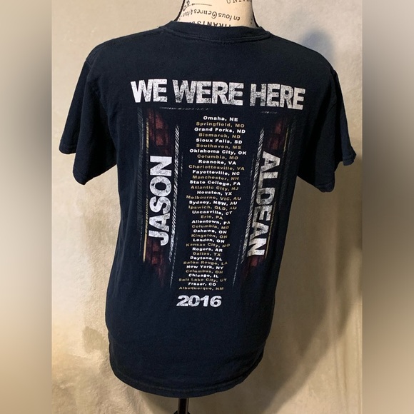 Jason Aldean 2016 We Were Here Black S/M Tour T Shirt with Dates - Picture 2 of 5